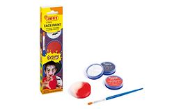 Jovi - Maquillage pour Enfants Scary, Étui de 3 flacons de 8 ML, Maquillage en crème, Couleurs Blanc, Rouge et Noir, Comprend Une éponge de Maquillage et Un Pinceau Plat (174SC)