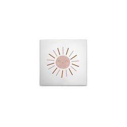 A.S. Création DD132704 Impression sur toile pour chambre d'enfant Motif soleil rose Blanc/marron 40 x 40 cm