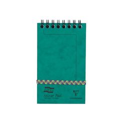 Clairefontaine - Rif 482/1152Z - Blocco note Europa Minor (120 pagine) - Dimensioni 12,2 x 7,6 cm, rilegatura a spirale superiore, righe a righe, copertina in cartoncino pressato premium, velluto