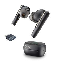 Écouteurs sans fil Poly Voyager Free 60+ UC – Microphones antibruit – Fonction d'annulation active du bruit (ANC) – Étui de chargement intelligent – Compatible avec iPhone, Android, PC/Mac, Zoom/Teams