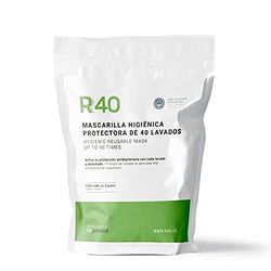 Reprotect R40 Reusable Hygienic Mask, White, Made with Organic Cotton, Adult Size, Pack of 1