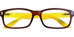 Prontoleggo Occhiali da Lettura Prontoleggo Mod. Dandy Marrone/Giallo - Diottria +2,00-1 pezzo