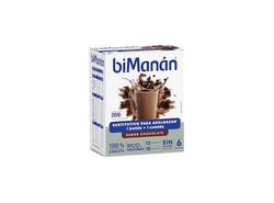 biManán - Batido de Chocolate, Batidos Sustitutivos de Comidas para Adelgazar, Bajos en Calorías, Ayudan a Perder y Controlar el Peso, con Proteínas, Vitaminas y Minerales - 6 x 50 g: 300 g