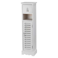 Baroni Home Colonnina in legno, Mobilino da Soggiorno o Bagno, Mobiletto Multiuso Colonnina, 21,5X18x86 cm