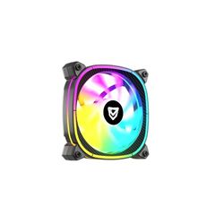 Nfortec Atria X Ventilateur RGB 120 mm haut débit d'air 23 dB 4 broches pwm radiateurs refroidissement liquide noir