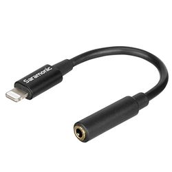 Saramonic Cavo adattatore da connettore Lightning Apple a jack audio TRRS femmina da 3,5 mm, 7,6 cm (SR-C2002)