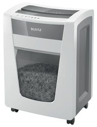 Leitz IQ Office Pro P6+ Super Micro Cut Paper Shredder, Shreds 6-5 Sheets (70-80 gsm), 30L Bin, White, 80101000