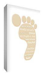 Feel Good Art 24 x 16 A2 Cadeau Naissance Empreintes Typographie Moderne bébé Inscription Toile