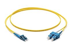 Corning Glasfiber patchkabel 2 x 2,0 mm – enkelläge duplex: LC UPC duplex, 1 m (gul) – SMF Ultra