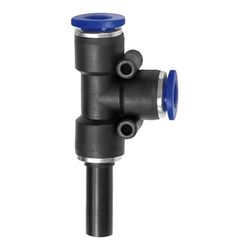 Raccord T 12 mm « Serie bleue » - Pour tuyau extérieur Ø 10 mm - Pression de travail max. 15 bar - Forme L