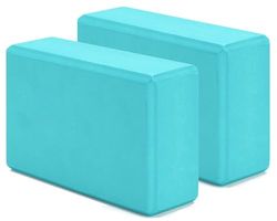 G5 HT SPORT Yogastenen, individueel of paar, yogablokken met hoge dichtheid en ondersteuning, antislip, hypoallergeen, 22,5 x 15 cm, dikte 7 cm, paar stenen, blauw