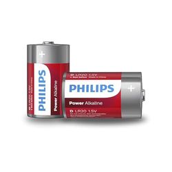 Philips Pilhas D - LR20P2B - 2 peças