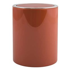 MSV Badkamerserie "ASPEN" - Design badkamer afvalemmer met pedaal en kanteldeksel Ø 6 liter (H x H): ca. 18,5 x 26 cm, terracotta rood