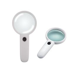 PARENCE - Loupe de Lecture 3X avec LED et ABS Blanc pour Lecture, Bijoux et Observation
