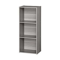 Iris Ohyama, kantoorplank/boekenkast/archiefkast/houten kast/kantoor basisplank, modern, modulair, kantoor, woonkamer, studeerkamer - Office Basic Rack - CX-3FN - Grijs Eiken