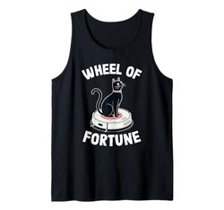 Wheel of Fortune Robot Vacuum Cleaner Funny Cat Tank Top