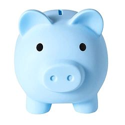RULING Piggy Bank, Unbreakable Plastic Money Bank, Coin Bank voor meisjes en jongens, praktisch cadeau voor verjaardag (blauw)