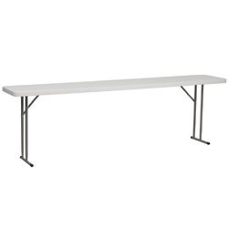 Flash móveis RB-1896-GG 45,72 cm por 96 polegadas, comprimento de granito mesa de formação dobrável de plástico, cinzento/branco
