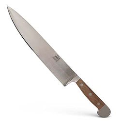 Güde Serie, Mango Solingen Cocinero Grande Forjado, 26 cm, Madera de Nogal, Alpha-Walnut-Cuchillo de Cocina, Doble virola, Hecho a Mano en Alemania, Adultos, Marrón