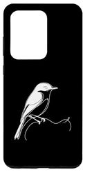 Custodia per Galaxy S20 Ultra Line Art - Pigliamosche dai lati olivicologo e uccello