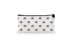 Bonamaison, Estuche de Lona con Cremallera para lápices, con impresión Digital, para Escuela, Bolsa de Lona para niños, niñas, 100% algodón, Unisex, 1 Unidad, 21 x 12 cm