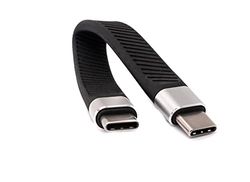 SYSTEM-S USB 3.1 Gen 2 100 W kabel 13,5 cm typ C kontakt till platt kontakt