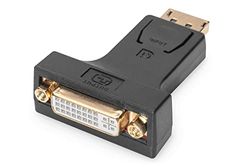 DIGITUS DisplayPort-grafikadapter, DP till DVI-I (24+5), WQXGA, 2560 × 1600 pixel, Svart
