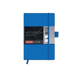 Herlitz A6 Mijn Boek Klassiek Hardcover Notebook met Boek Lint en Pen Loop - Blauw