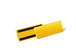 Durable 175704 Etiketthållare 1/2 A5L magnetisk, gul, 50 stycken