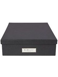 Bigso Box of Sweden 945145641, MDF Storage Box A4 Dark Grey 35 x 26 x 8.5 cm