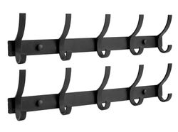 Optish 2-pack kapstok met 10 haken - wandmontage entryway kapstokhaken en hoedenrek