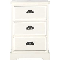 Safavieh Dominic Three-Drawer Mesa auxiliar, madeira, cor cinzenta