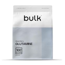 Bulk Glutamine en Poudre, Acide aminé, Supplément Acides Aminés, Fruits Rouges, 500 g