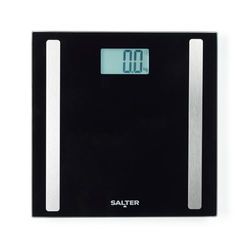 Salter Smart skala – personlig kroppsviktskala, 180 kg kapacitet, 17 kroppsmätningar, Salter hälsoapp, kroppsmassa/vatten, muskel/benmassa, BMI och BMR, 8 användarminne, bakgrundsbelyst skärm, svart,
