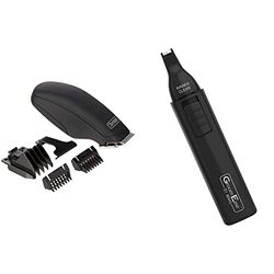 WAHL Pocket Pro Hair Trimmers, Beard Trimmer for Men,Battery Powered Black & GroomEase by Wahl Ear and Nose Trimmer, Personal Trimmer, Trimmers for Men and Women, Cordless, 2.0 count