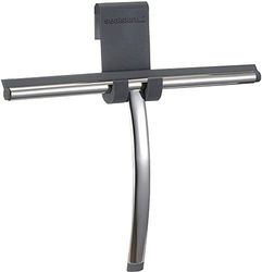 Sealskin Deluxe Escovas limpa-vidros com gancho para vidro flexível aço inoxidável polido
