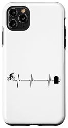Custodia per iPhone 11 Pro Max Bicicletta birra ECG battito cardiaco ciclismo frequenza di impulso