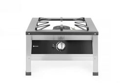 HENDI Fogón de Gas Profesional Hokker XL para Uso en Interiores, con Termopar y Encendido Electrónico, Compatible con Gas Propano y Butano, 10,8kW, 580x650x(H)400mm, Acero Inoxidable