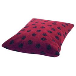 Danish Design Dekbedovertrek van fleece, groot, 87 x 138 cm, wijnrood