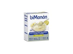 biManán - Natillas de Limón, Crema Sustitutiva de Comidas para Adelgazar, Bajas en Calorías, Ayudan a Perder y Controlar el Peso, con Proteínas, Vitaminas y Minerales - 6 x 50 g: 300 g