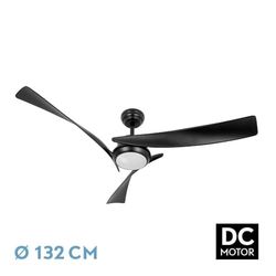 Levitantes Ventilador Dc Tarento 24w Negro 3aspas 6vel 132d 2424 Lm 3000k, 4000k, 6500k Remoto+ Regulable Intensidad+ Temporizador+ Memoria