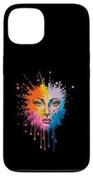 Éclaboussures colorées Abstrait Visage Vibrance Coque pour iPhone 13