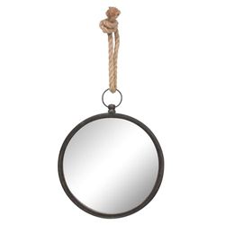 Stonebriar Espelho náutico redondo para parede com anel para pendurar, S