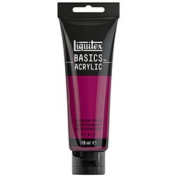 LIQUITEX 8870010 Basics Acrylic Paint, Quinacridone Magenta, 118 ml Tube