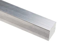RS PRO aluminium fyrkantig stång, 20 mm x 20 mm, längd 1 m, förpackning med 2 stycken