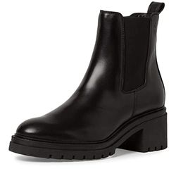 Tamaris Mujer Botines, señora Botas Chelsea,TOUCHit,Botas,Medias Botas,botín,Bota de Deslizamiento,Alto,Black,40 EU