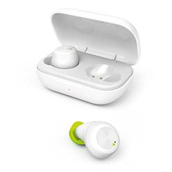 Hama Ecouteurs Bluetooth sans Fil Spirit Chop (Ecouteurs TWS, Micro, Station de Charge, IPX4, Ecouteurs Intra-Auriculaire, Grande Autonomie, Port Micro USB, Controle Vocale+Tactile) Blanc