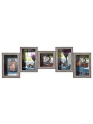 walther design Picture Frame Grey 4X10x15 cm and 1X10x10 cm Gallery Frame Rustic SN555D