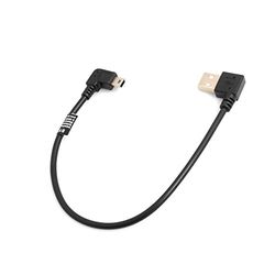 System-S Mini USB 90° kabel linkshoekhoek connector naar USB type A (mannelijk) 90° linkshoekige kabel datakabel oplaadkabel 26 cm