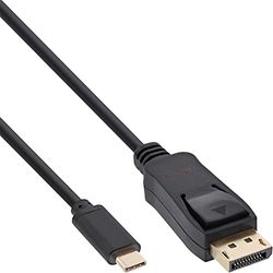InLine 64123 3m USB C DisplayPort zwart - videokabel-adapter (3 m, USB C, DisplayPort, randapparatuur Gold)